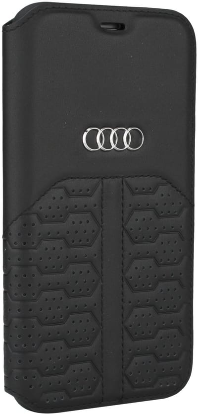 Audi hoesje - Zwart - iPhone 12 Mini - Book Case - A6 Serie - Genuine Leather