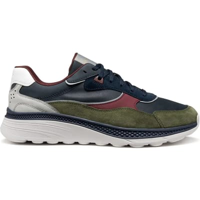 GEOX SPHERICA ACTIF X1 HEREN Sneakers - MARINEBLAUW/MOSGROEN - Maat 42