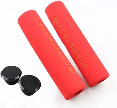 Fiets Handgrepen - Stuur Handvatten - Comfortabel Fietsen - Antislip Ontwerp - 125 mm Lengte - Rood