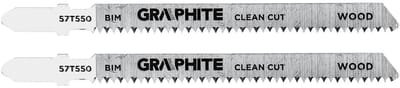 GRAPHITE 57T550 Serie - Decoupeerzaagblad - 15 TPI - 2 stuks - T-Schacht