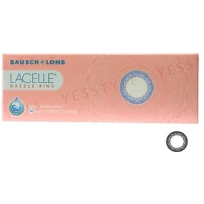 BAUSCH+LOMB - Lacelle 1 Day Dazzle Ring Color Lens Shimmering Black 30 pcs P-0.00 (30 pcs)