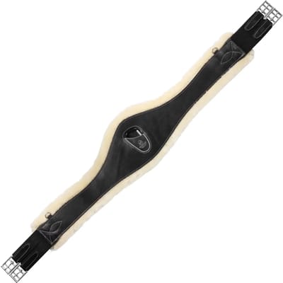 Anatomische paardrij-slagriem van leer met voering Acavallo Ecowool Lining