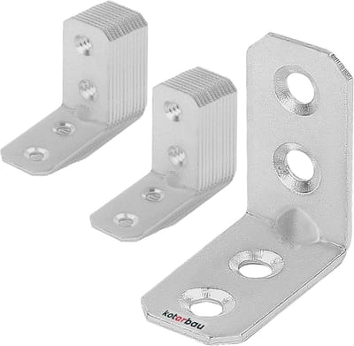Hoekverbinders Metaal - Bevestigingsbeugels - Meubels Verstevigen - Zwaar Belastbaar - 30x30x16mm - Zilver