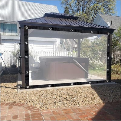 Transparant Zeildoek - Plastic Gordijn - Buiten Beschermen - Waterdicht UV Bestendig - 1x3 Meter - Helder