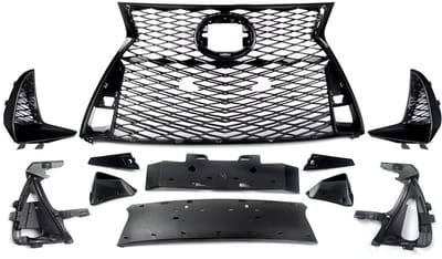 Voorgrille - Gloss Zwart - Voor Lexus IS250/IS350 F Sport (2017-2022) - Boven & Onder - Auto Accessoires