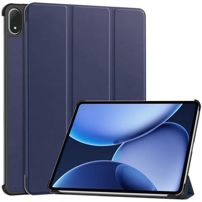Coverup Tablethoes geschikt voor OnePlus Pad 3 Hoesje - Tri-Fold Book Case met Wake/Sleep - Blauw
