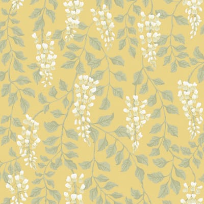 Boråstapeter Vliesbehang 5709 - Orangeri - Botanisch Geel - 53cm x 10.05m