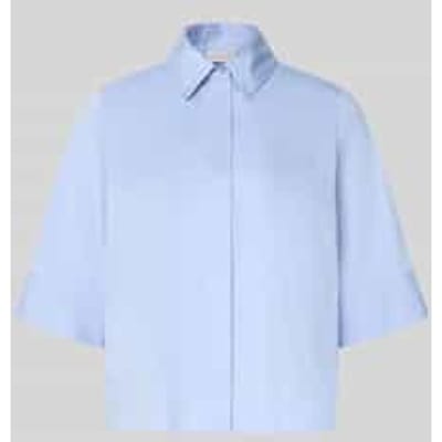 boxy fit blouse met blinde knoopsluiting