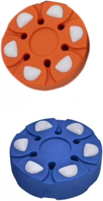Roller Hockey Pucks - Straat Hockey Puck - Sporten Buitenshuis - Uniek Bloembladontwerp - 7.5 cm Diameter - Meerdere Kleuren