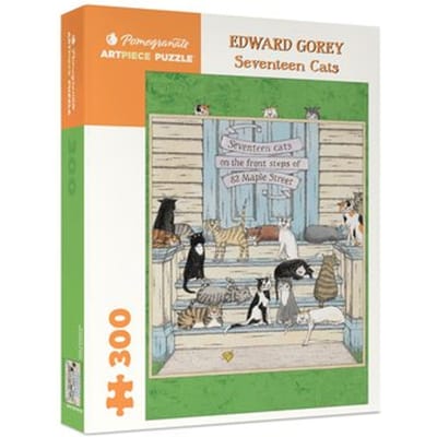 Seventeen Cats 300-Piece Jigsaw Puzzle - Pomegranate Artpiece Puzzle - Edward Gorey
