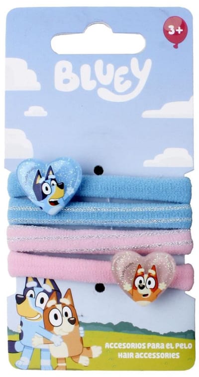 Bluey Heart 4-delige haarelastiekset