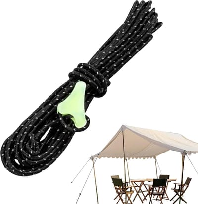Scheerlijnen met spanners - Windtouwen - Outdoor stabiliteit - Hoge treksterkte - 4 meter - Zwart
