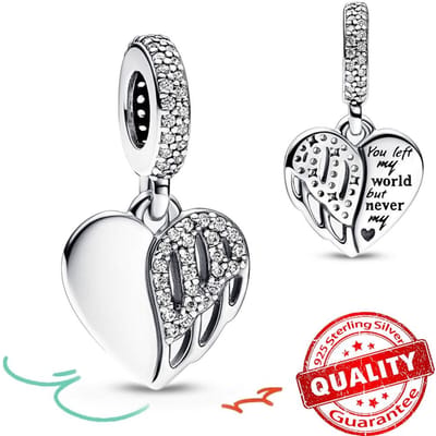 Unieke Splitsbare Moeder & Dochter Dangle Bedel Past op Armband Koper Liefde Mama Kralen Doe-het-zelf Ketting Sieraden Cadeau gray
