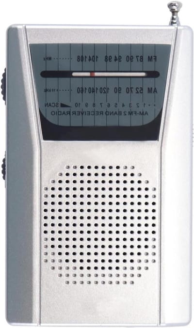 Draagbare Radio - Miniatuur Ontvanger - Muziek Luisteren - All-in-One Ontvanger - 95 x 59 cm - Zilver