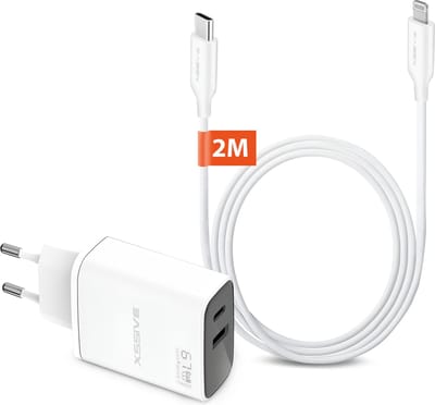 Xssive Originele Oplader + Kabel - 2 Meter - Geschikt voor Apple Lightning naar USB-C Oplaadkabel