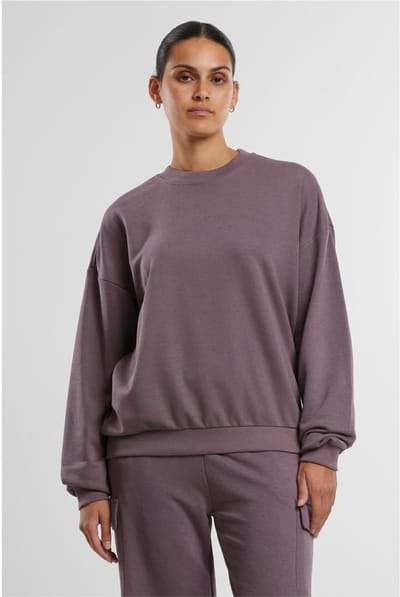Urban Classics - Oversized Light Terry Crewneck sweater/trui - XL - Paars