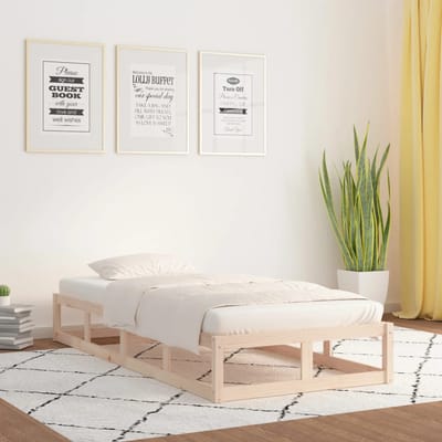vidaXL - Bedframe - massief - hout - 75x190 - cm