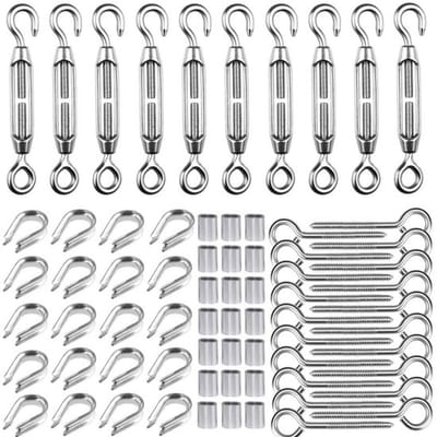 Allecto - Heavy Duty Spanschroef - Kabelspanner Kit - Roestvrijstaal