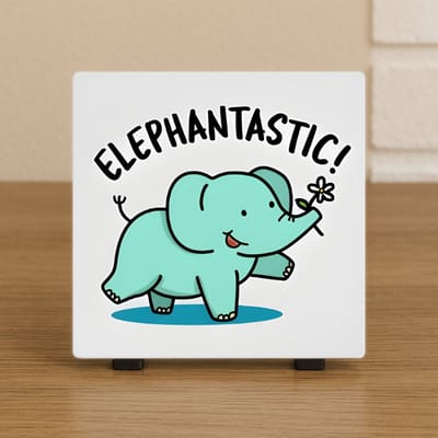 Wesntegeltje “Elephantastic!” – Schattige Olifant Cadeau – Kinderen – Babykamer – Trendy nu – Cadeau – Olifanten liefhebber – Zomaar