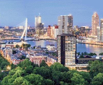 MyHobby Borduurpakket – Rotterdam Nederland 60×50 cm - Aida borduurstof 5,5 kruisjes/cm (14 count) - Telpatroon - Borduurgaren - Borduurnaald - Handleiding - Voor Beginners & Gevorderden - Complete borduurset