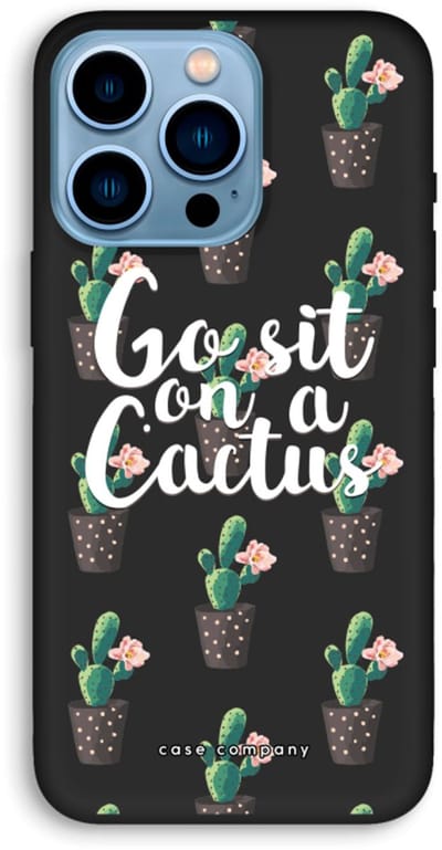 Case Company® - Hoesje geschikt voor iPhone 13 Pro hoesje - Cactus quote - Biologisch Afbreekbaar Telefoonhoesje - Bescherming alle Kanten en Schermrand