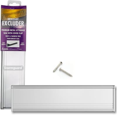 Brievenbus Borstel - Tochtstrip Klep - Tocht Weren - Dubbele Borstels - 293mm x 77mm - Zilver