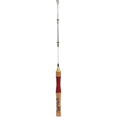 Canne à pêche sur glace Poignée en bois Structure solide Légère Portable Mini-canne à pêche pour la pêche en eau douce, en mer, au surf white
