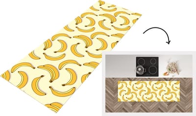 Keukenloper - Loper keuken - Fruit - Design - Banaan - 150x50 cm - Keukenloper vinyl