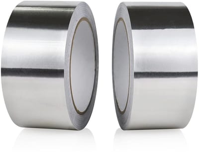 2 stuks - Aluminium plakband - Aluminiumfolie Tape - afdichtingstape - aluminiumfolie - isolatietape - Aluminium Tape - hittebestendig - waterdichte - 5cm x 5m - voor keuken, badkamer, elektricien, metalen oppervlak