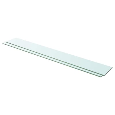 vidaXL - Schappen - 2 - st - 110x15 - cm - glas - transparant