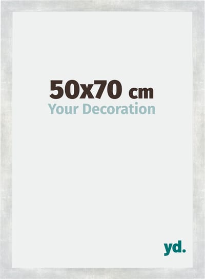 Your Decoration - Fotolijst 50x70 cm - MDF - Zilver Glanzend Vintage - Mura