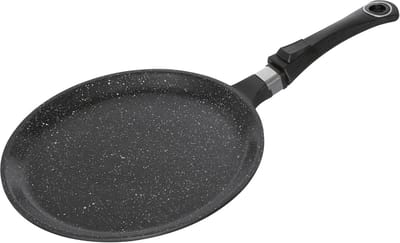 Crêpepan 28 cm met steen-look en gegoten aluminium