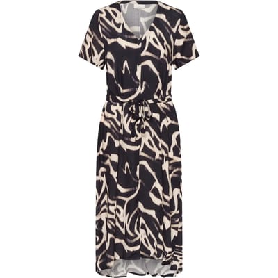 Jurk KAbeathe A-shape black offwhite