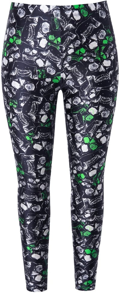 Angel of Style - Dames - Legging slim fit doodshoofd - Zwart - Maat 48