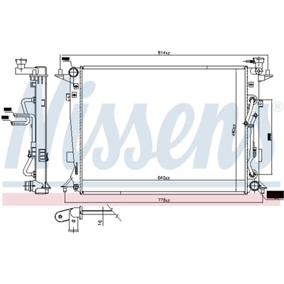 Radiator, motorkoeling NISSENS 606840