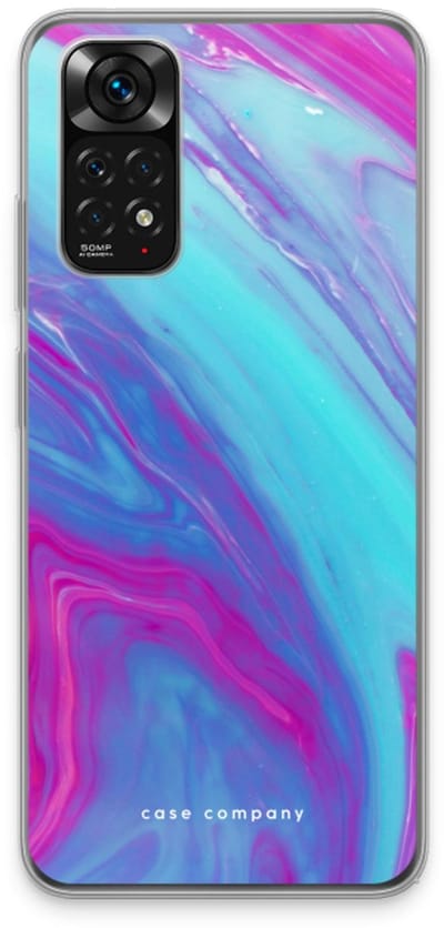 Case Company® - Hoesje geschikt voor Xiaomi Redmi Note 11 hoesje - Zweverige regenboog - Soft Cover Telefoonhoesje - Bescherming aan alle Kanten en Schermrand