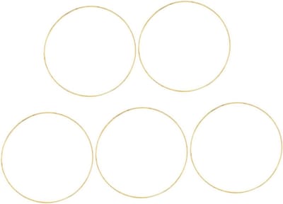 Dromenvanger Hoepels - Ambachtelijke Ringen - Knutselprojecten Maken - Stevig Metaal - 30 cm Diameter - Goud