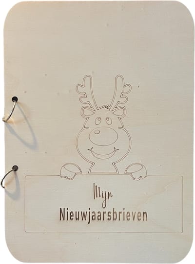 Verzamelmap nieuwjaarsbrieven | HERT | A4 | nieuwjaarsbrieven | verzamelen | cadeau | liefste meter | liefste peter
