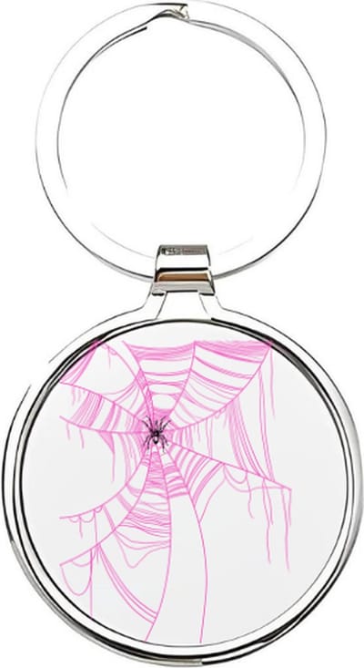 Akyol - Spinnen Sleutelhanger - halloween - Dierenliefhebbers - Spin - spider - zwarte spin - sleutelhanger voor Halloween - tarantula - insect - dier - huisdier - dierendag - spinachtigen - vogelspin - 4 x 7,5 CM