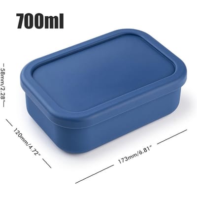 Boîte à déjeuner Bento en silicone Portable Réutilisable 3 Compartiments Micro-ondable Boîte à bento pour Adultes enfants Type 1