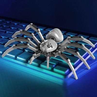 Robot Mobile Multi-Articulé Araignée Jouets Imprimés en 3D Avec Ventouse Cadeau Outil de Décompression de Noël grise