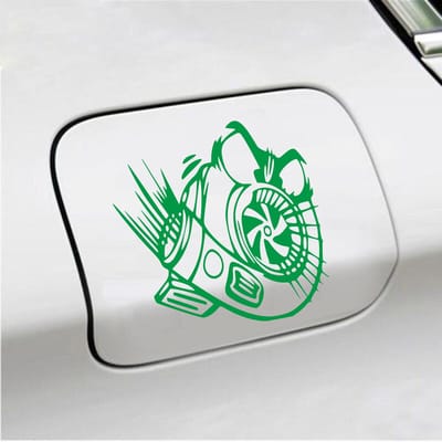 Bumpersticker - Turbo - 13 X 13 - Groen