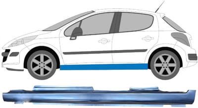 Volledige dorpel voor Peugeot 207 207+ 2006- / Links