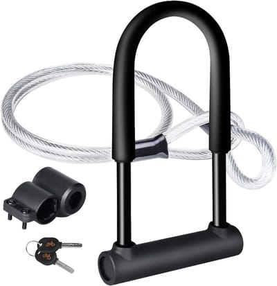 Sterk U-Slot Fiets met Flexibele Staalkabel en Bevestiging