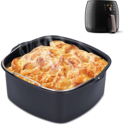 Dailygoods- Airfryer Accessoires Masterset - Antiaanbak Bakplaat - Grill Accessoires - Compatibel met HD9925/HD9860/HD9905 - Onderhoudsvriendelijk - 18 cm - Bakvorm