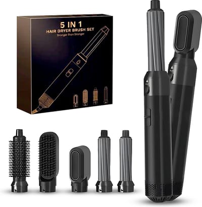 Zentek 5-in-1 Multistyler - Airstyler - Zwart design - Complete haarstylingset - Hairwrap föhnborstel