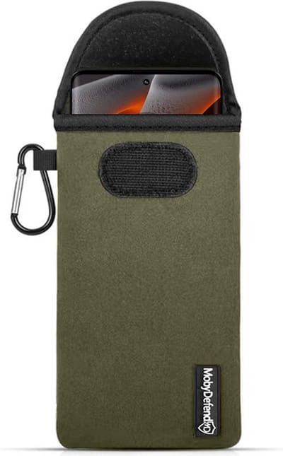 MobyDefend Hoesje - Geschikt voor Motorola Edge 50 Pro - Neopreen Pouch Met Karabijnhaak - Insteek - Riemlus - Groen