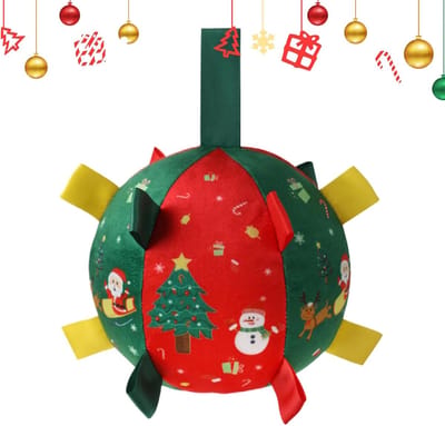 Honden Bal - Piepend Speelgoed - Interactief Spel - Zacht Flanel Materiaal - 15 cm Diameter - Meerdere Kleuren