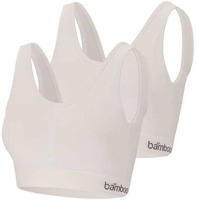 Apollo Ladies Bamboo Seamless - naadloze BH - sporttop 2-PACK Medium / wit