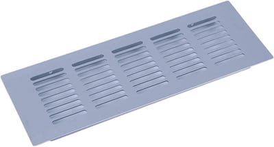Ventilatierooster - Luchtventiel Blad - Wandmontage - Geperforeerd Aluminium - 80 x 200 mm - Zilver